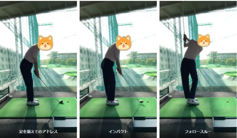 日本一簡単!!安田流ゴルフレッスン～下半身リードを実践している写真